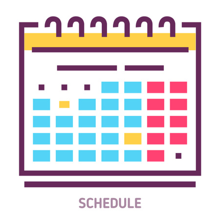 Template di design Schedule calendar icon Animated Post