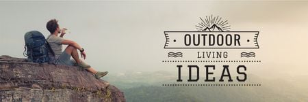 Template di design Outdoor living ideas poster Twitter