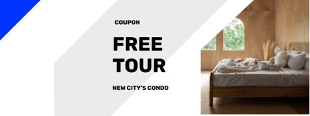 Real Estate Offer with modern interior Couponデザインテンプレート