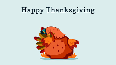 Modèle de visuel Funny thanksgiving turkey - Full HD video