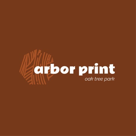 Park Ad with Tree Texture Icon Logoデザインテンプレート
