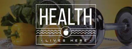 Healthy lifestyle Concept Facebook cover Πρότυπο σχεδίασης