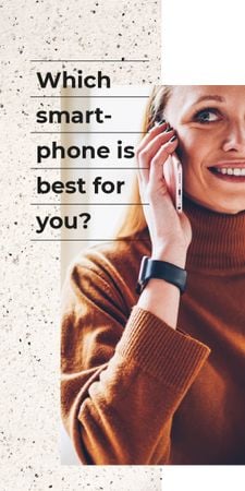 Woman talking on the phone Graphic Design Template