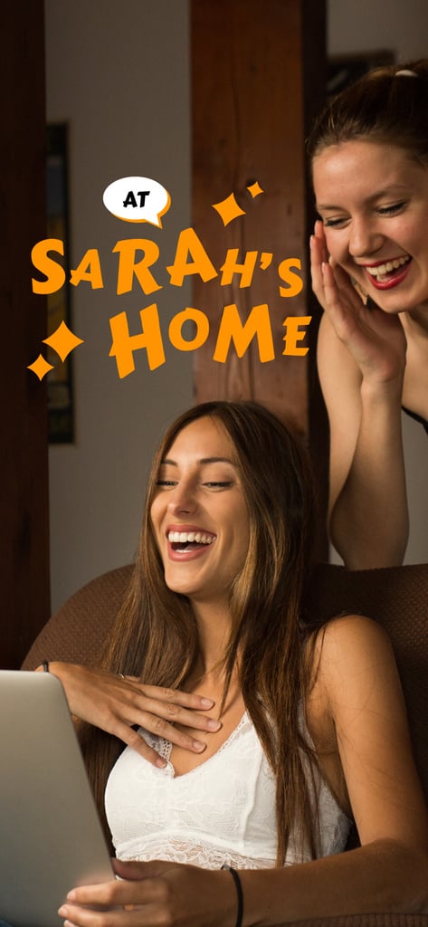 Friends having fun at home Snapchat Geofilter Design Template