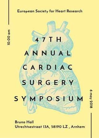 Cardiac Surgery Heart sketch Flayer – шаблон для дизайну