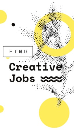 Plantilla de diseño de Creative Jobs offer on graphic pattern Instagram Video Story 