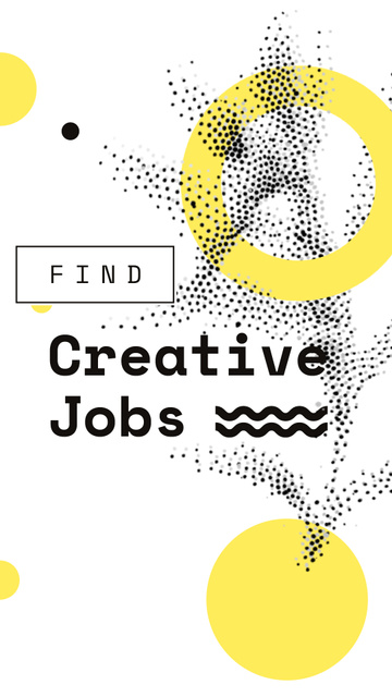 Ontwerpsjabloon van Instagram Video Story van Creative Jobs offer on graphic pattern