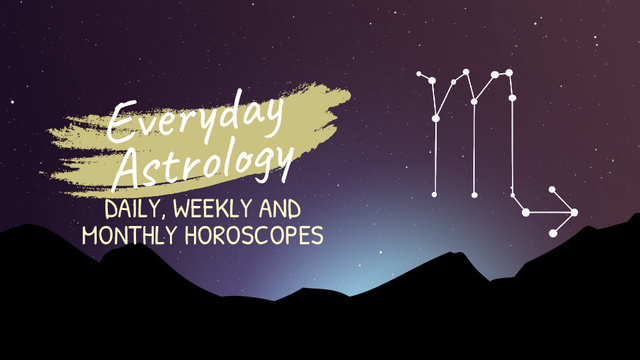 Night sky with Scorpio constellation Full HD video – шаблон для дизайну