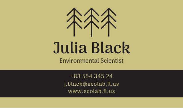 Modèle de visuel Environmental Scientist Services Offer - Business card