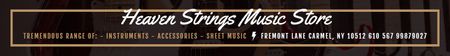 Template di design Heaven Strings Music Store Leaderboard