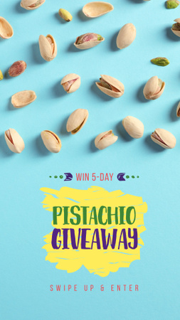 Pistachio nuts snack Instagram Story Modelo de Design