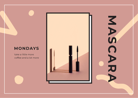 Modèle de visuel Black mascara tube - Postcard