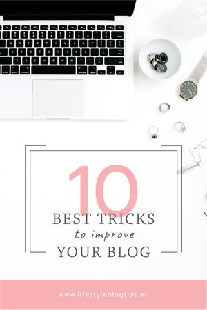 Blogging Tips Laptop on Working Table Tumblr Tasarım Şablonu