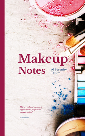 Plantilla de diseño de Makeup cosmetics set Book Cover 