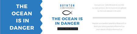 Boynton conference the ocean is in danger Twitter Modelo de Design