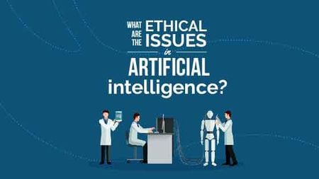 Ethical issues in Artificial Intelligence concept Title Design Template