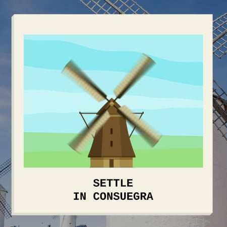 Szablon projektu Consuegra Windmill Travelling Spots Animated Post