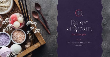 Relax Program for Couple Offer Facebook AD Design Template