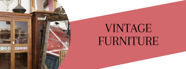 Vintage and Antique Furniture Sale Facebook coverデザインテンプレート