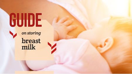 Guide promo with Mother breastfeeding baby Title Design Template