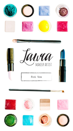 Template di design Makeup Cosmetics in Bright Colors Instagram Video Story