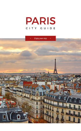 Paris famous travelling spots Book Cover Modelo de Design