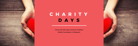 Charity Days poster Twitter tervezősablon