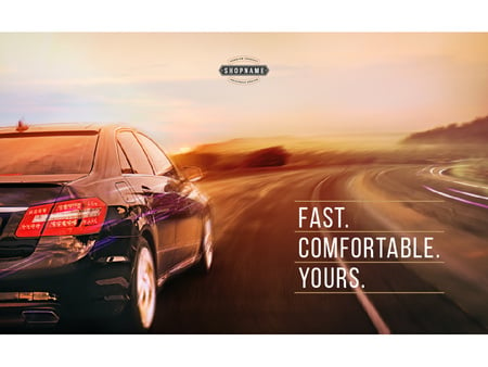 Advertisement for Car store Presentation Design Template