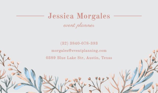 Event planner Contscts Information Business card Design Template