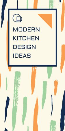 Plantilla de diseño de Kitchen Design Ad Colorful Smudges Graphic 