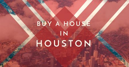 Advertisement for real estate in Houston Facebook AD Design Template