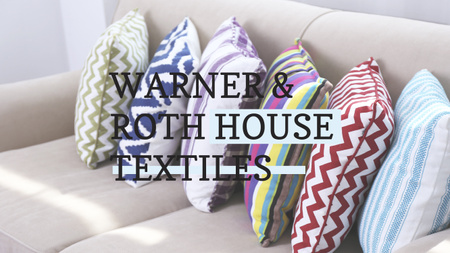 Platilla de diseño Home Textiles Ad with Pillows on Sofa Youtube
