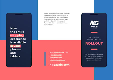 New Business App Ad on Gadget Screen Brochure – шаблон для дизайна