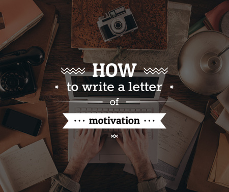 Modèle de visuel Motivation Letter writing Tips - Facebook