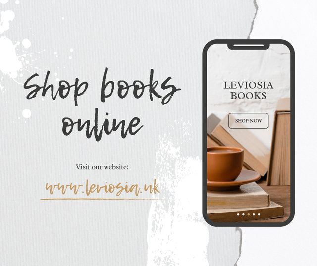 Online Book Shop Ad Facebook Modelo de Design