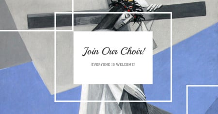 Invitation to Church Choir Facebook AD Modelo de Design