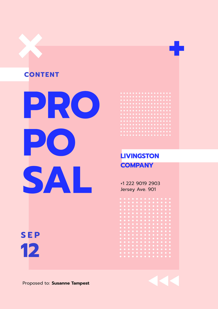 Creative Agency Services Offer in Pink Proposal Πρότυπο σχεδίασης