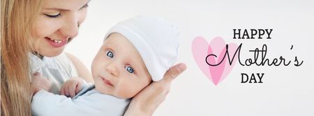 Mother with Child on Mother's Day Facebook cover tervezősablon