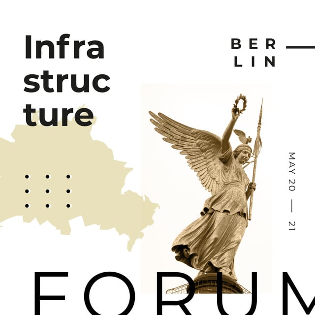 Berlin Victory Column for urban forum Instagram AD – шаблон для дизайна