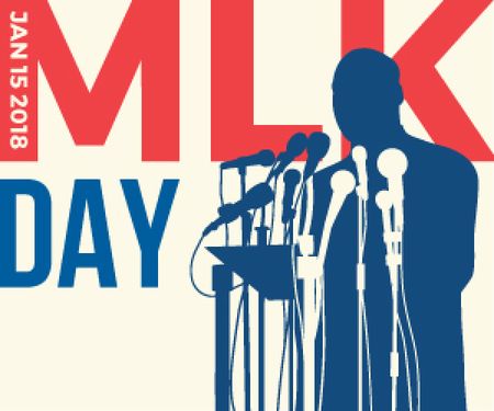 Martin Luther King day card Medium Rectangle – шаблон для дизайна