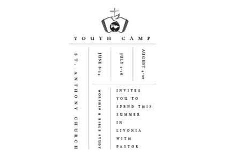 Youth religion camp Promotion in white Postcard – шаблон для дизайну