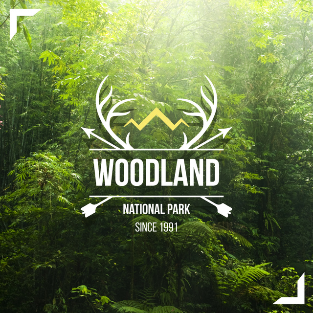 National Park Scenic Green Nature View Instagram AD – шаблон для дизайну