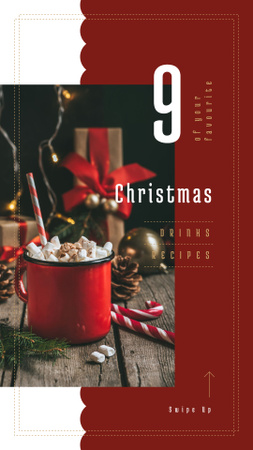 Hot Christmas cocoa Instagram Story Modelo de Design