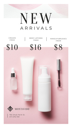 Cosmetics Ad Skincare Products Jars Instagram Story – шаблон для дизайну