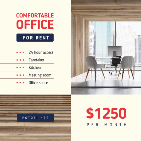 Modèle de visuel Real Estate Offer Light Office View - Instagram