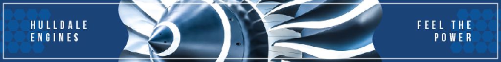 Radial Engine Construction in Blue Leaderboard – шаблон для дизайна
