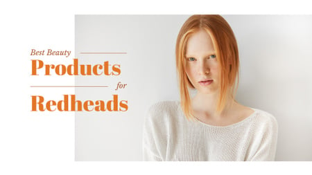 Ontwerpsjabloon van Presentation Wide van Beauty products for redheads