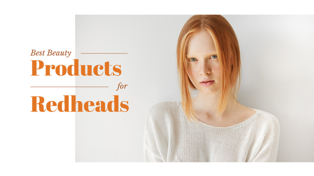 Platilla de diseño Beauty products for redheads Presentation Wide