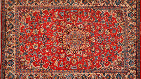 Ontwerpsjabloon van Zoom Background van rood tapijt patroon