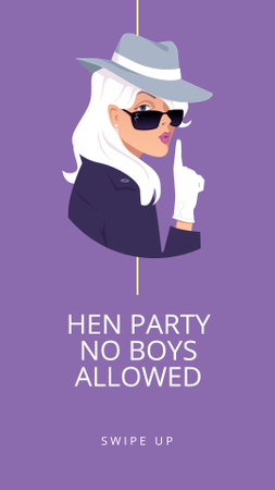 Platilla de diseño Hen Party invitation with Stylish Girl Instagram Story